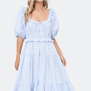 En Saison Brielle Midi Dress Sz S M Blue Prairie